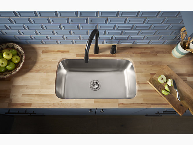 Details about   BRAND-NEW McAllister Undermount Stainless Steel 24 in Single Bowl Kitchen Sink 